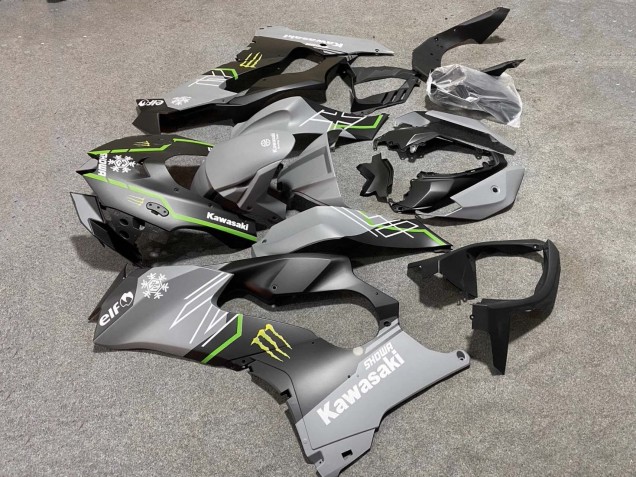 2021-2025 Grey Matte Black Green White Elf Snow Monster Kawasaki ZX10R Motorcycle Fairings