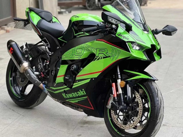 2021-2026 Green Glossy Black Kawasaki ZX10R Motorcycle Fairings