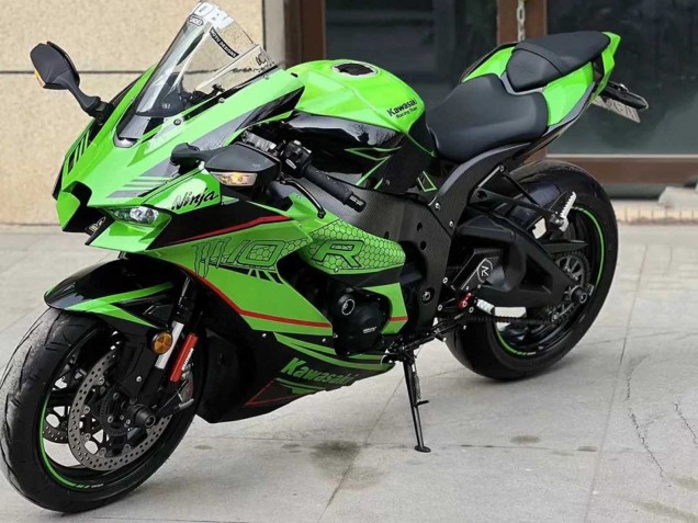 2021-2025 Green Glossy Black Kawasaki ZX10R Motorcycle Fairings