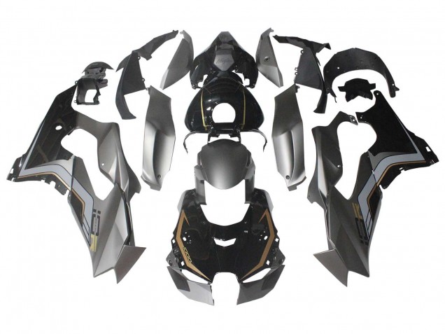 2021-2025 Black Grey Gold Kawasaki ZX10R Motorcycle Fairings