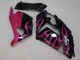 2006-2011 Glossy Black Red Pink Flame Kawasaki ZX14R ZZR1400 Motorcycle Fairings