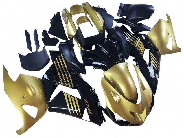 2006-2011 Gold Black Kawasaki ZX14R ZZR1400 Motorcycle Fairings