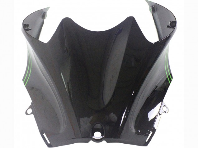 2012-2024 Green Glossy Black Stripe Kawasaki ZX14R ZZR1400 Motorcycle Fairings