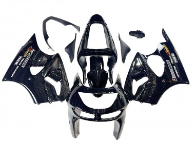 1998-1999 Glossy Black Yellow Elf Bridgestone Kawasaki ZX6R Motorcycle Fairings