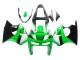 1998-1999 Green White Glossy Black Kawasaki ZX6R Motorcycle Fairings
