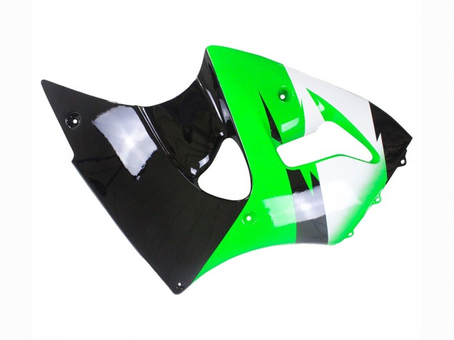 1998-1999 Green White Glossy Black Kawasaki ZX6R Motorcycle Fairings