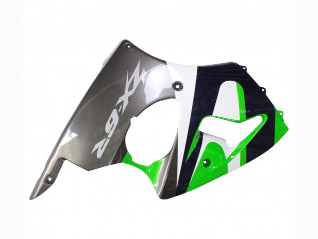 1998-1999 Green White Dark Blue Silver Kawasaki ZX6R Motorcycle Fairings