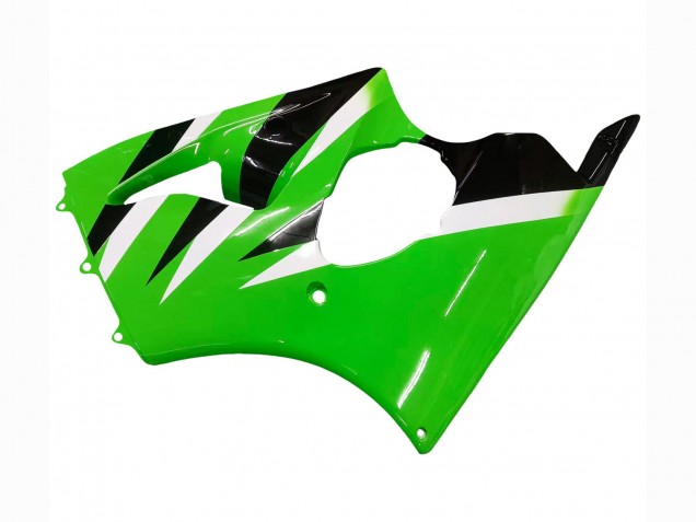 2000-2002 Green White Black Kawasaki ZX6R Motorcycle Fairings