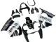 2000-2002 Glossy Black White West Michelin Kawasaki ZX6R Motorcycle Fairings