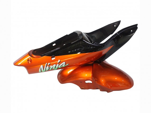 2000-2002 Orange Black Kawasaki ZX6R Motorcycle Fairings