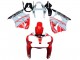 2000-2002 White Red Black Kawasaki ZX6R Motorcycle Fairings