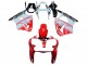 2000-2002 White Red Black Kawasaki ZX6R Motorcycle Fairings