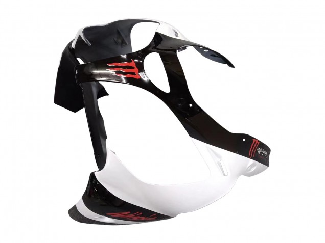 2000-2002 White Black Red Monster Kawasaki ZX6R Motorcycle Fairings