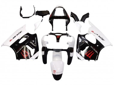 2000-2002 White Black Red Monster Kawasaki ZX6R Motorcycle Fairings