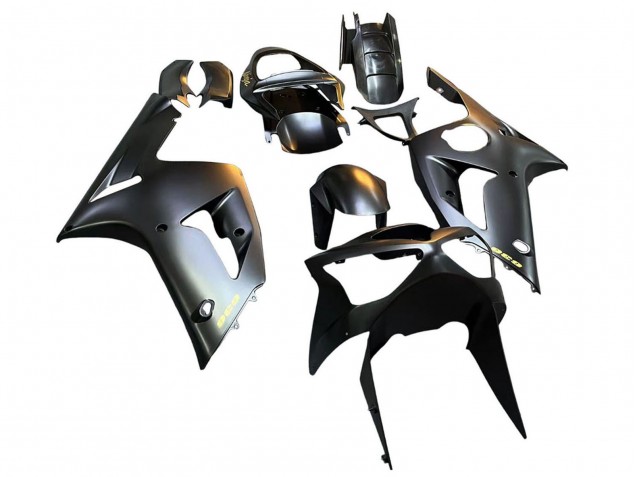 2003-2004 Matte Black Glod 636 Kawasaki ZX6R Motorcycle Fairings