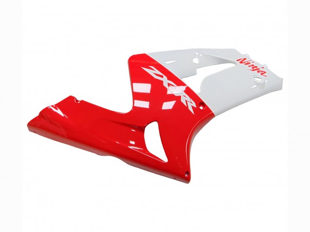 2003-2004 White Red Kawasaki ZX6R Motorcycle Fairings