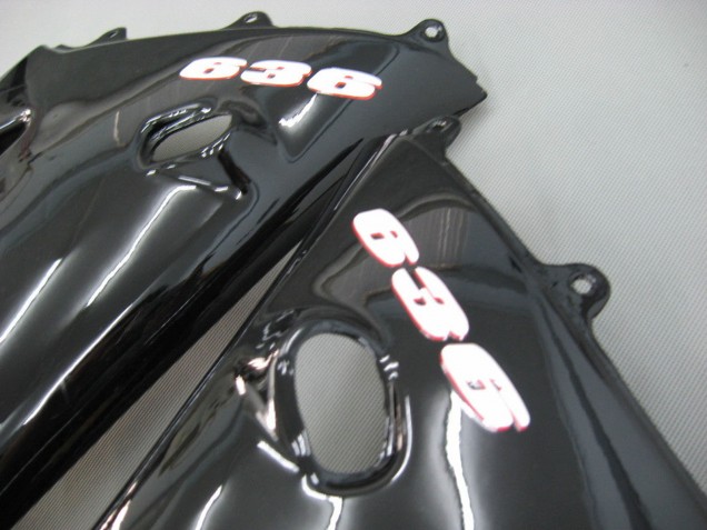 2003-2004 Glossy Black Kawasaki ZX6R Motorcycle Fairings