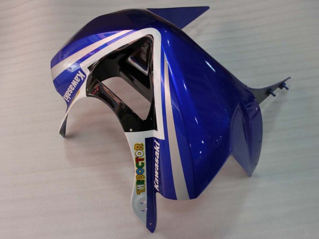 2003-2004 White Blue Red Fiat Kawasaki ZX6R Motorcycle Fairings