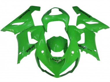 2005-2006 Green Kawasaki ZX6R Motorcycle Fairings