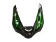 2005-2006 Glossy Black Green Flame Kawasaki ZX6R Motorcycle Fairing