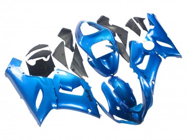 2005-2006 Glossy Blue Kawasaki ZX6R Motorcycle Fairings