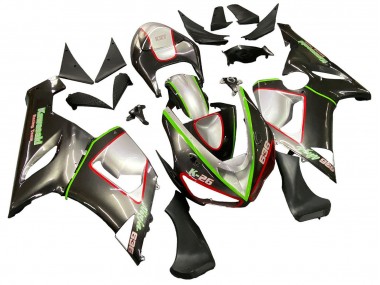 2005-2006 Black Silver Green Red K-26 Kawasaki ZX6R Motorcycle Fairings