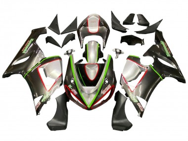 2005-2006 Black Silver Green Red K-26 Kawasaki ZX6R Motorcycle Fairings