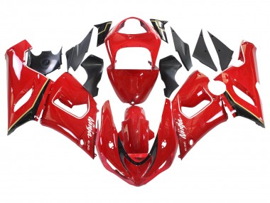 2005-2006 Red Yellow Black Kawasaki ZX6R Motorcycle Fairings
