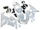 2005-2006 White Kawasaki ZX6R Motorcycle Fairings