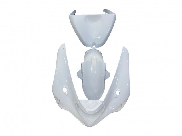 2005-2006 White Kawasaki ZX6R Motorcycle Fairings