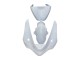 2005-2006 White Kawasaki ZX6R Motorcycle Fairings