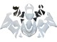 2005-2006 White Kawasaki ZX6R Motorcycle Fairings