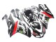 2007-2008 Black White Red with White Snow Decal Ninja Elf Kawasaki ZX6R Motorcycle Fairings