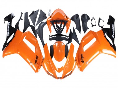 2007-2008 Orange Black Ninja Kawasaki ZX6R Motorcycle Fairings