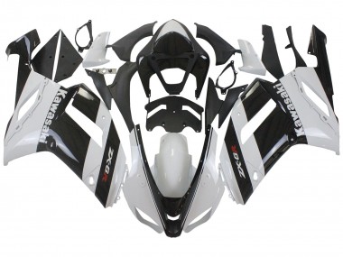 2007-2008 White Black Kawasaki ZX6R Motorcycle Fairing