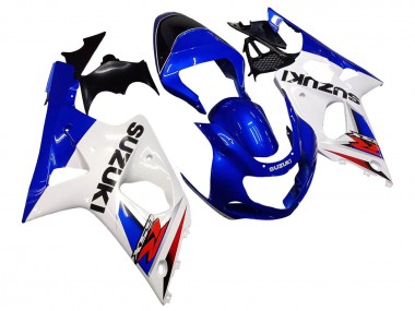 2000-2002 White Blue Red Suzuki GSXR1000 Motorcycle Fairings