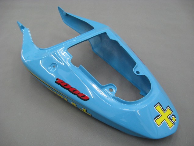 2000-2002 Light Blue Yellow Black Motul Rizla Suzuki GSXR1000 Motorcycle Fairings