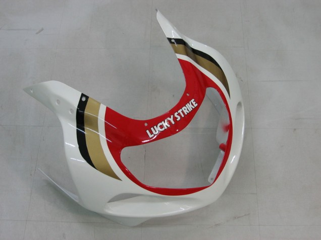 2000-2002 White Red Lucky Strike Suzuki GSXR1000 Motorcycle Fairings