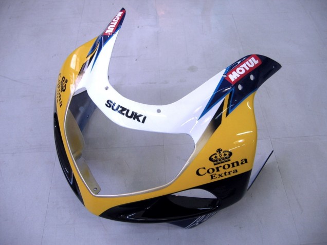 2000-2002 Yellow Dark Blue White Motul Corona Suzuki GSXR1000 Motorcycle Fairings