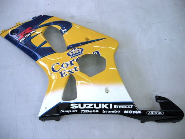2000-2002 Yellow Dark Blue White Motul Corona Suzuki GSXR1000 Motorcycle Fairings