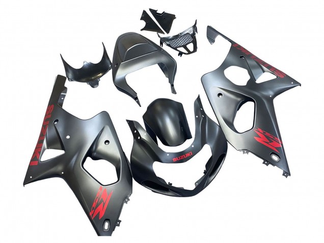 2000-2002 Matte Grey Red Decal Suzuki GSXR1000 Motorcycle Fairings