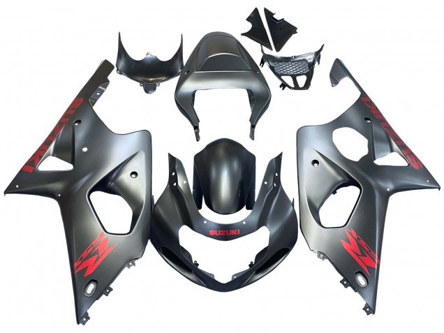2000-2002 Matte Grey Red Decal Suzuki GSXR1000 Motorcycle Fairings
