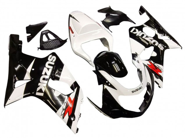 2000-2002 White Glossy Black Red Suzuki GSXR1000 Motorcycle Fairings