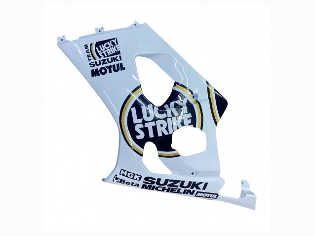 2003-2004 White Black Gold Motul Lucky Strike Suzuki GSXR 1000 Motorcycle Fairings