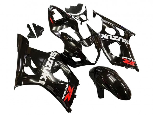 2003-2004 Glossy Black White Red Decals Suzuki GSXR 1000 Motorcycle Fairings