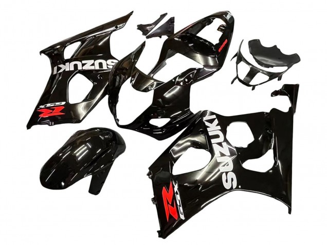 2003-2004 Glossy Black White Red Decals Suzuki GSXR 1000 Motorcycle Fairings