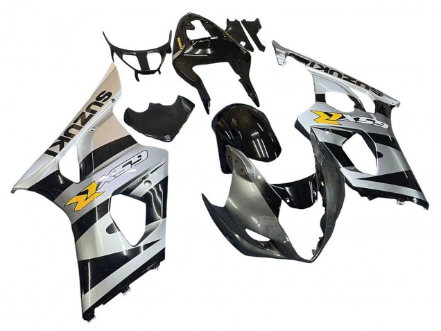 2003-2004 Glossy Black Silver Grey Yellow Suzuki GSXR 1000 Motorcycle Fairings