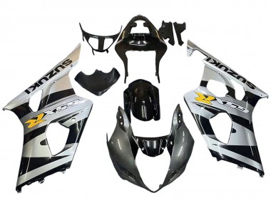 2003-2004 Glossy Black Silver Grey Yellow Suzuki GSXR 1000 Motorcycle Fairings