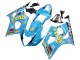 2003-2004 Light Blue Yellow Black Rizla Motul Suzuki GSXR 1000 Motorcycle Fairings