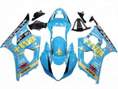 2003-2004 Light Blue Yellow Black Rizla Motul Suzuki GSXR 1000 Motorcycle Fairings
